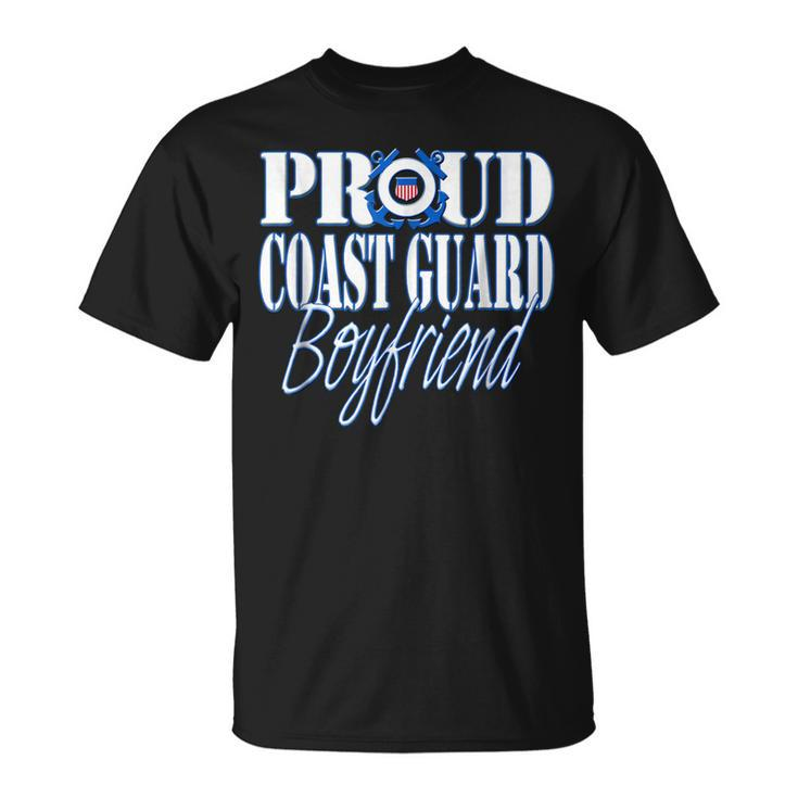 Proud Coast Guard Boyfriend Us Military  Men Funny Military Gifts Unisex T-Shirt