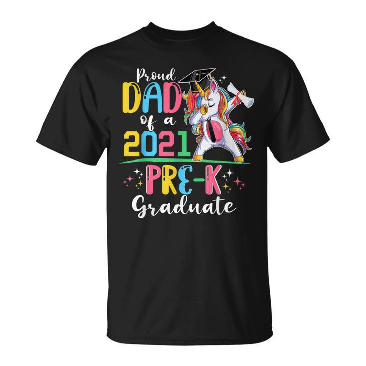 Proud Dad Of A 2021 Prek Graduate Unicorn Grad Senior  Unisex T-Shirt