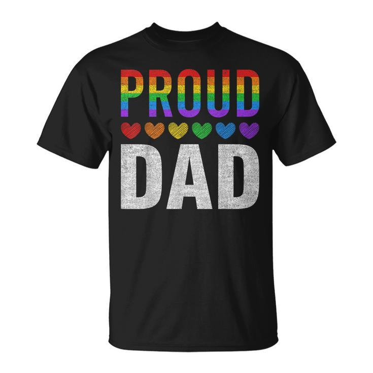 Proud Dad Of Gay Lesbian Lgbt Family Matching Pride Ally  Unisex T-Shirt