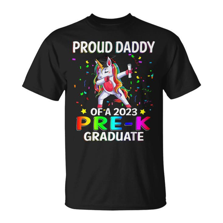 Proud Daddy Of A Class Of 2023 Prek Graduate Unicorn Unisex T-Shirt