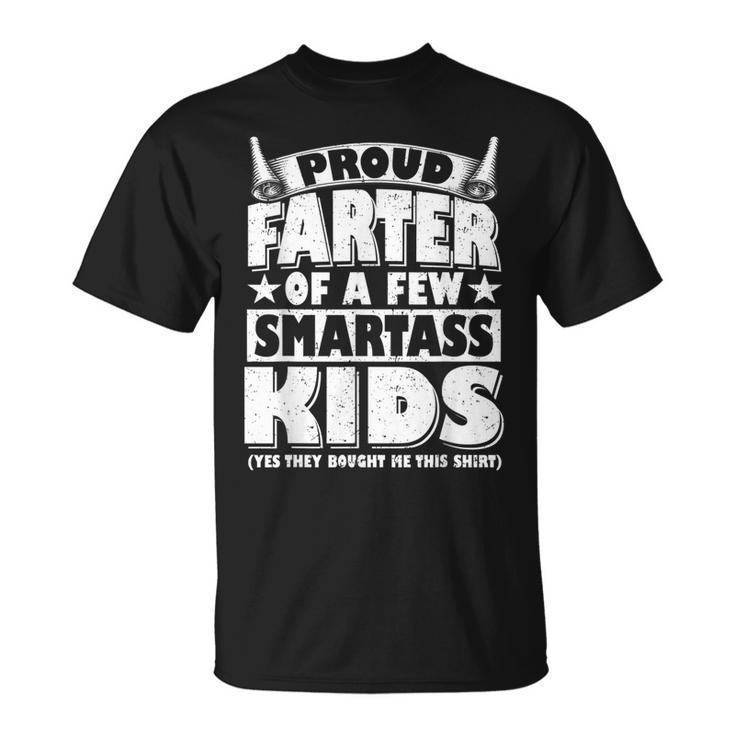 Proud Father Of A Few Smartass Kids Fathers Day Vintage Gift Unisex T-Shirt