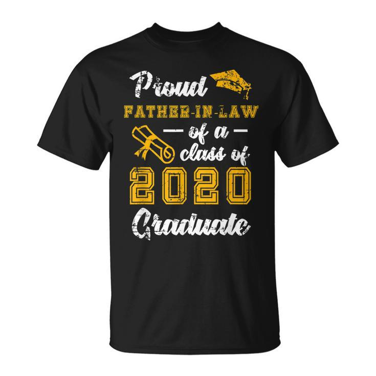 Proud Fatherinlaw Of 2020 College Graduate Senior Yellow  Gift For Mens Unisex T-Shirt