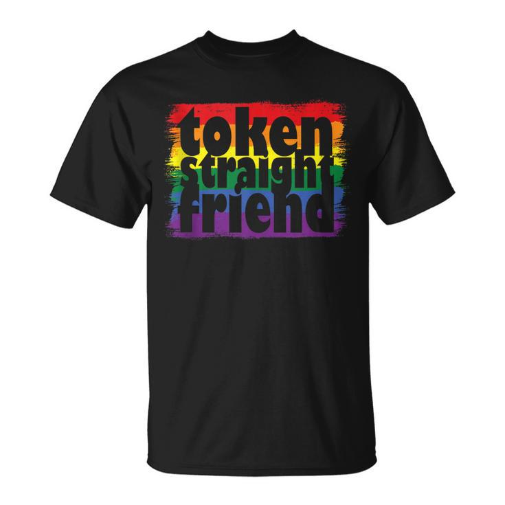Proud Lgbtq Ally Token Straight Friend Gay Pride Parade  Unisex T-Shirt