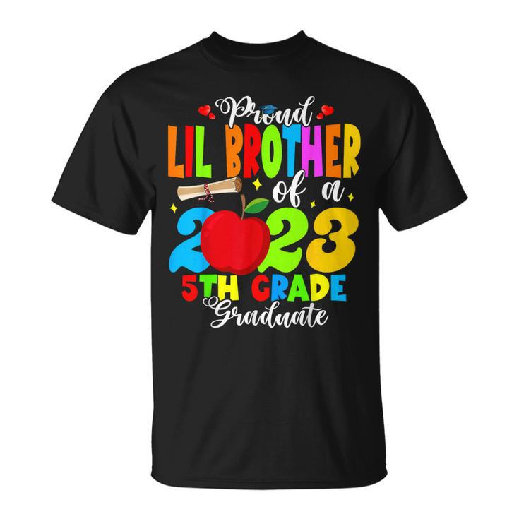 Proud Lil Brother Of A Class Of 2023 5Th Grade Graduate Unisex T-Shirt