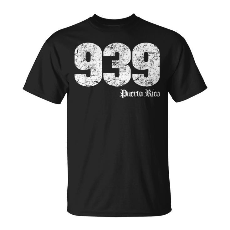 Puerto Rico 939 Area Code Proud Puerto Rican T-Shirt