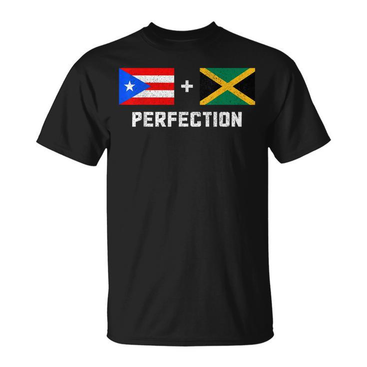 Puerto Rico Jamaica Pride Puerto Rican Jamaican Flag T-Shirt