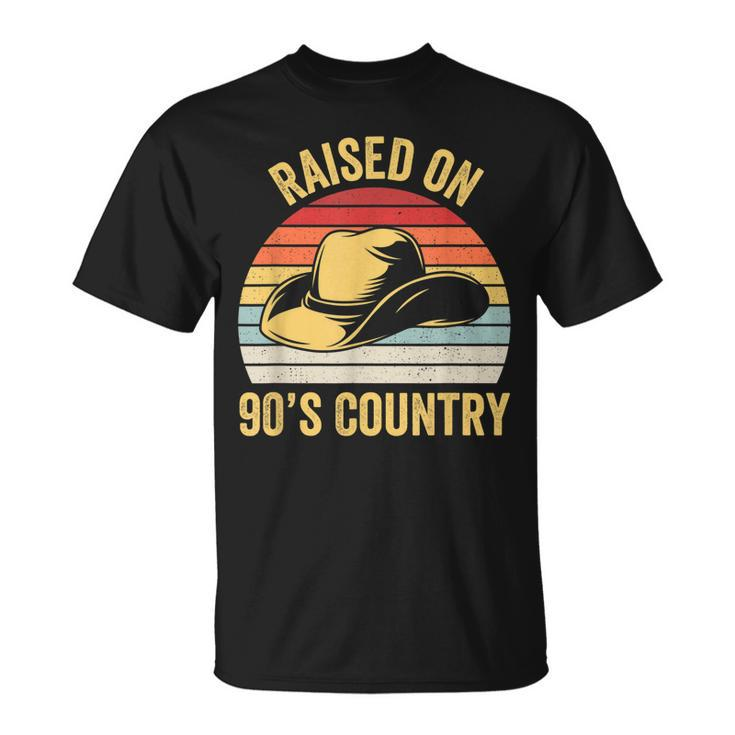 Raised On 90S Country Music Cowboy Cowgirl Vintage Retro Unisex T-Shirt