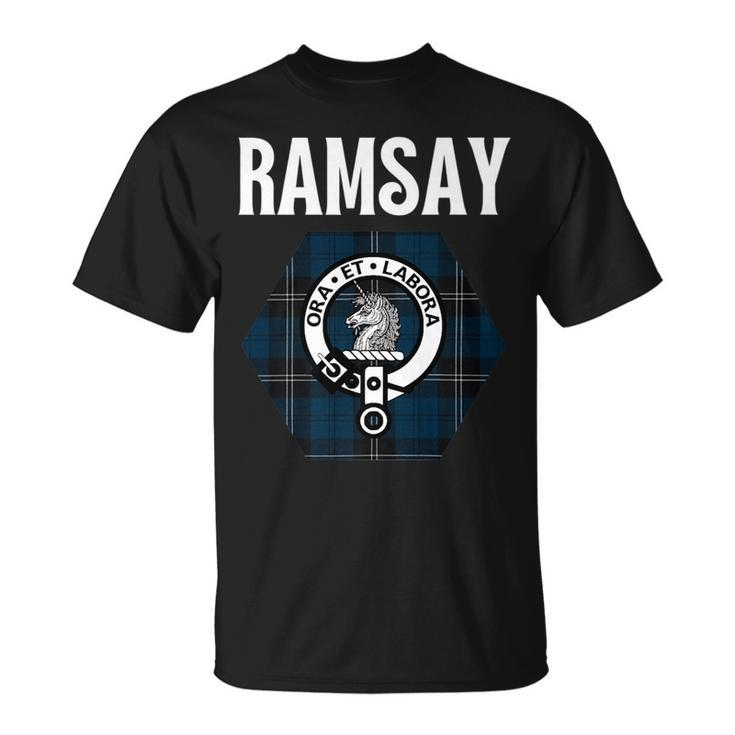 Ramsay Clan Scottish Name Coat Of Arms Tartan Unisex T-Shirt