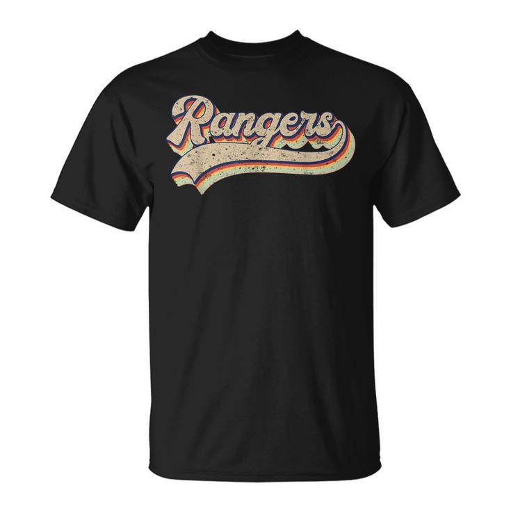 Rangers Name Vintage Retro Baseball Lovers Baseball Fans T-Shirt