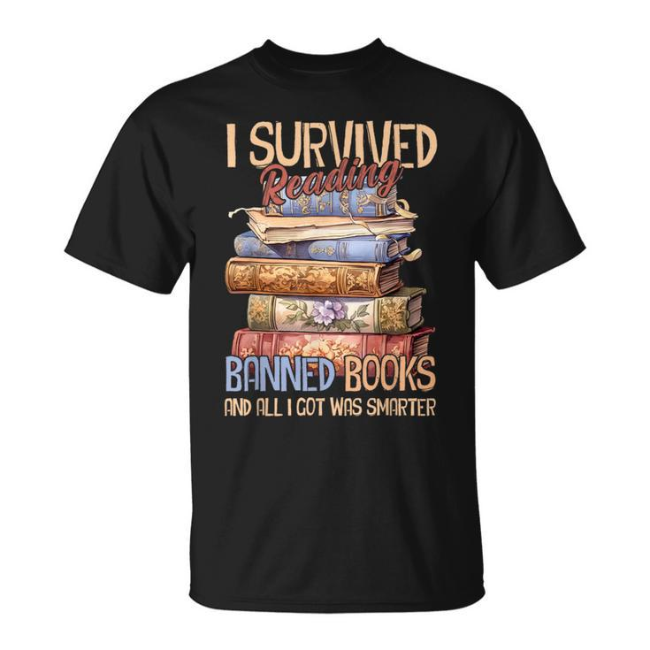 Read Banned Books I Survived Reading Banned Books T-Shirt