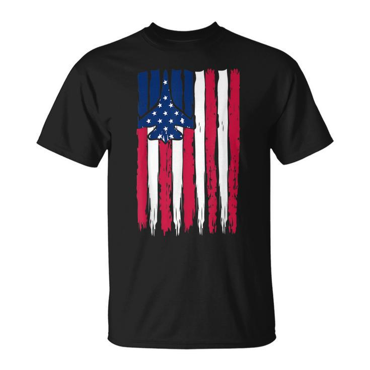 Red White Blue Air Force Flight Aviation American Flag Usa  Unisex T-Shirt