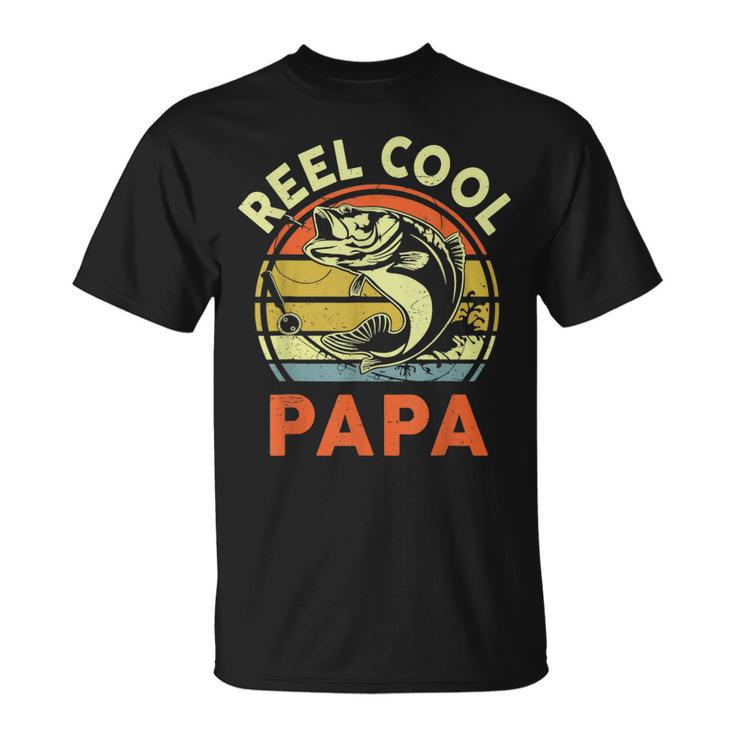 Reel Cool Papa Fishing Dad Fisherman Fathers Day Grandpa  Unisex T-Shirt