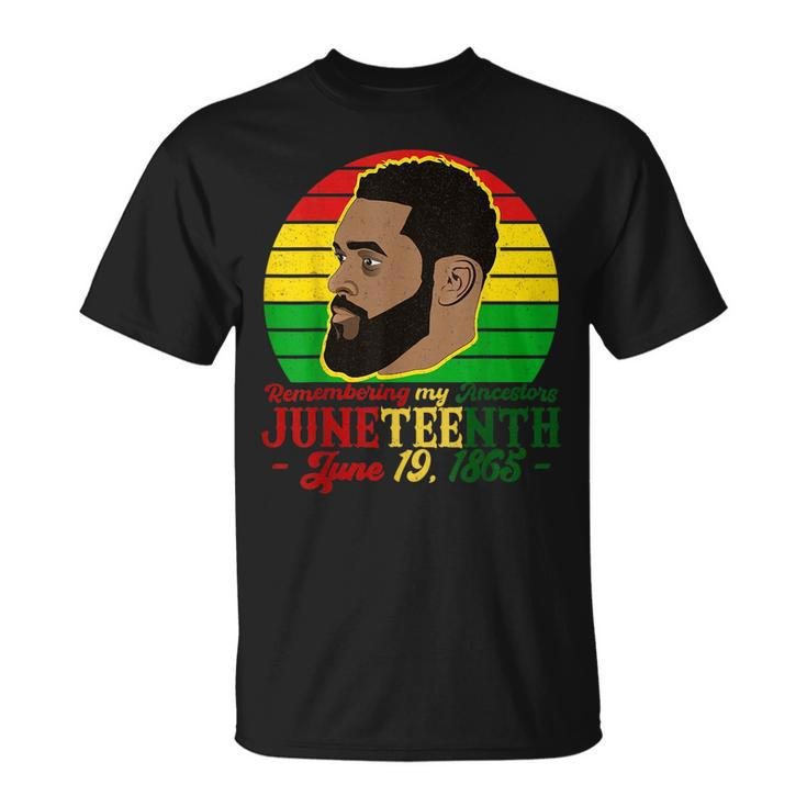 Remembering My Ancestors Celebrate Junenth Black King Men  Unisex T-Shirt