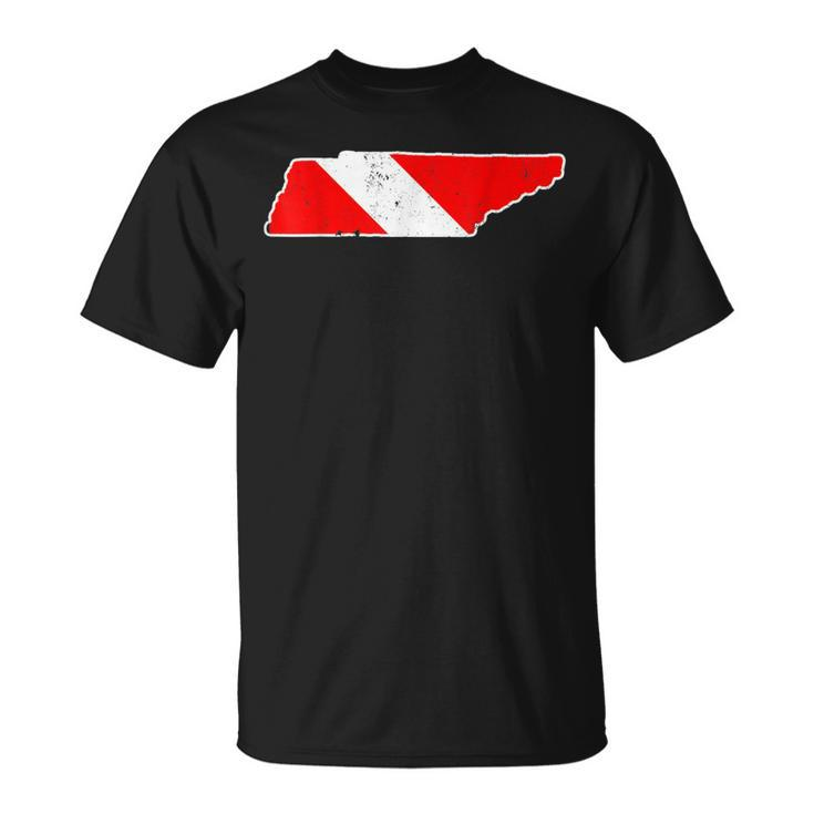 Rescue Diver Tennessee Diver Down Flag T-Shirt