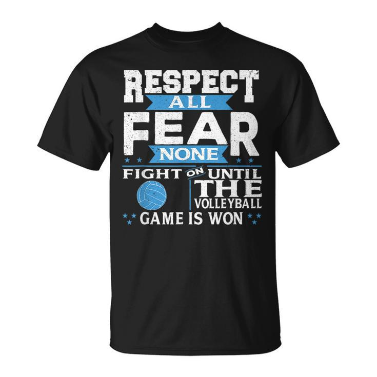 Respect All Motivational Volleyball Quote  Unisex T-Shirt