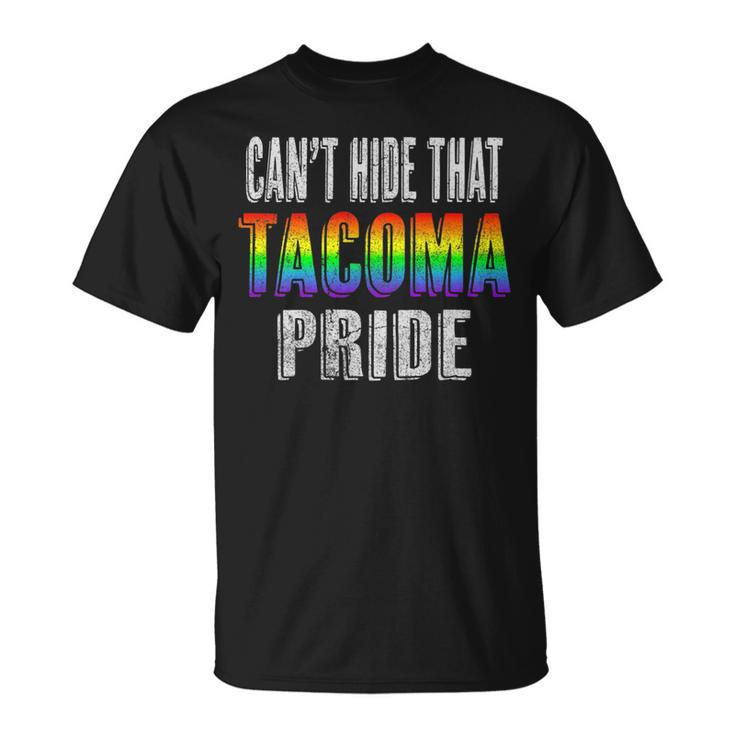 Retro 70S 80S Style Cant Hide That Tacoma Gay Pride   Unisex T-Shirt