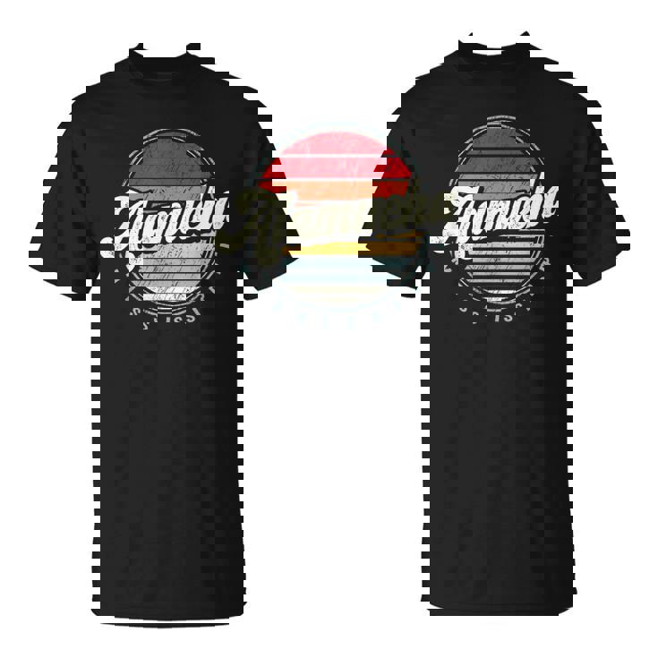 Retro Alamucha Home State Cool 70S Style Sunset T-Shirt