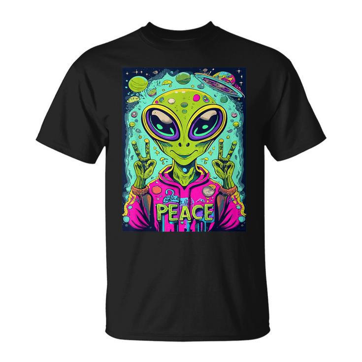 Retro Alien Lover Ufo Abduction Team Alien T-Shirt