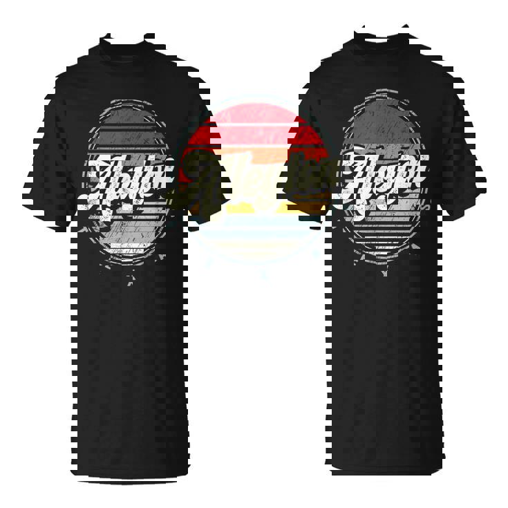 Retro Alleyton Home State Cool 70S Style Sunset T-Shirt