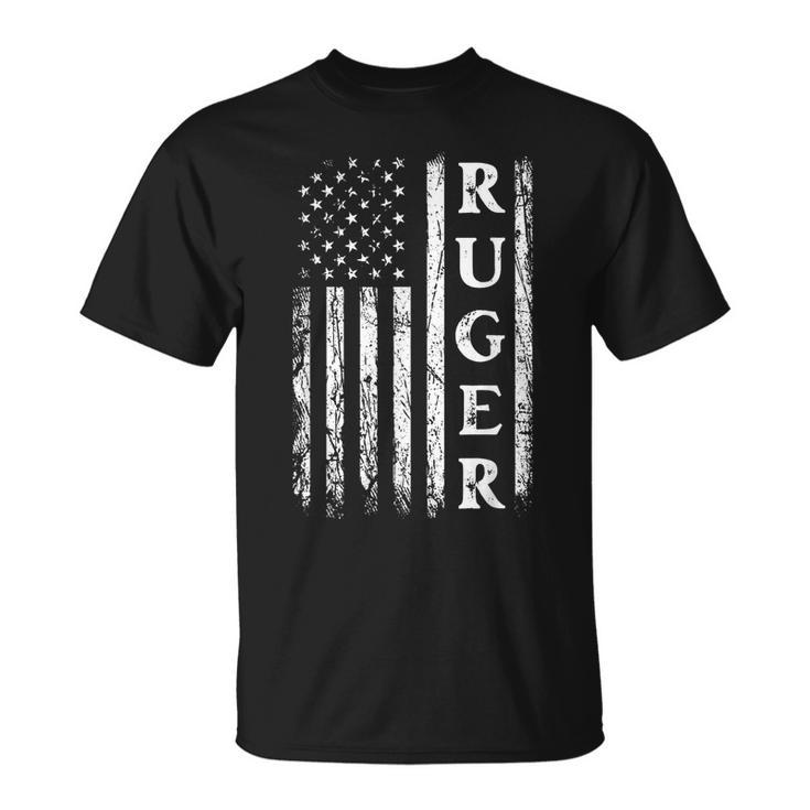 Retro American Flag Ruger American Family Day Matching T-Shirt