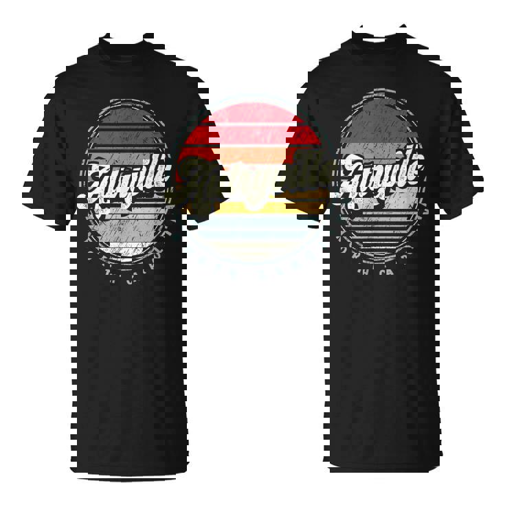 Retro Autryville Home State Cool 70S Style Sunset T-Shirt