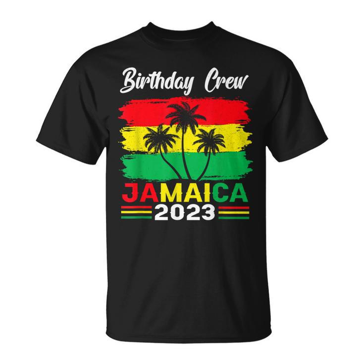 Retro Birthday Crew Jamaica 2023 Party Vacation Matching  Unisex T-Shirt