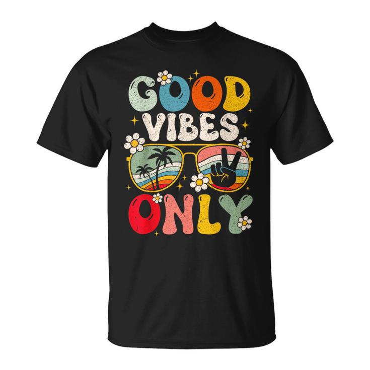 Retro Good Vibes Only Summer Family Vacation Hawaii Beach  Unisex T-Shirt