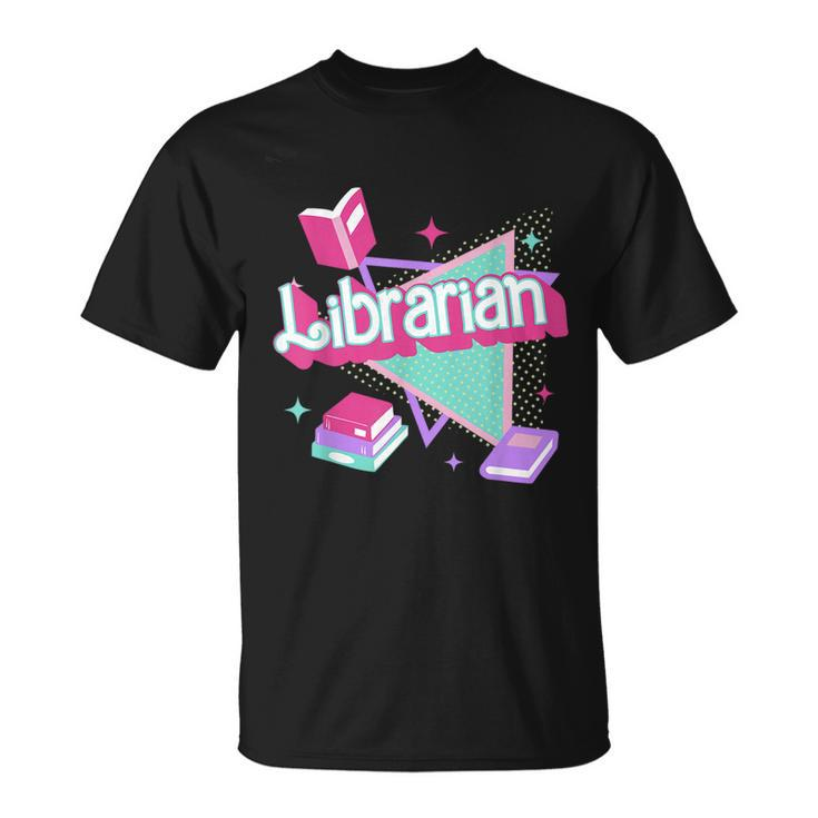 Retro Librarian 90S Library Staff Back To School Reading T-Shirt