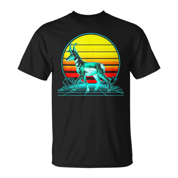 Retro Pronghorn Vaporwave T-Shirt