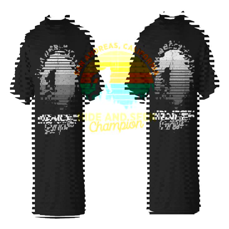 Retro San Andreas California Big Foot Souvenir T-Shirt