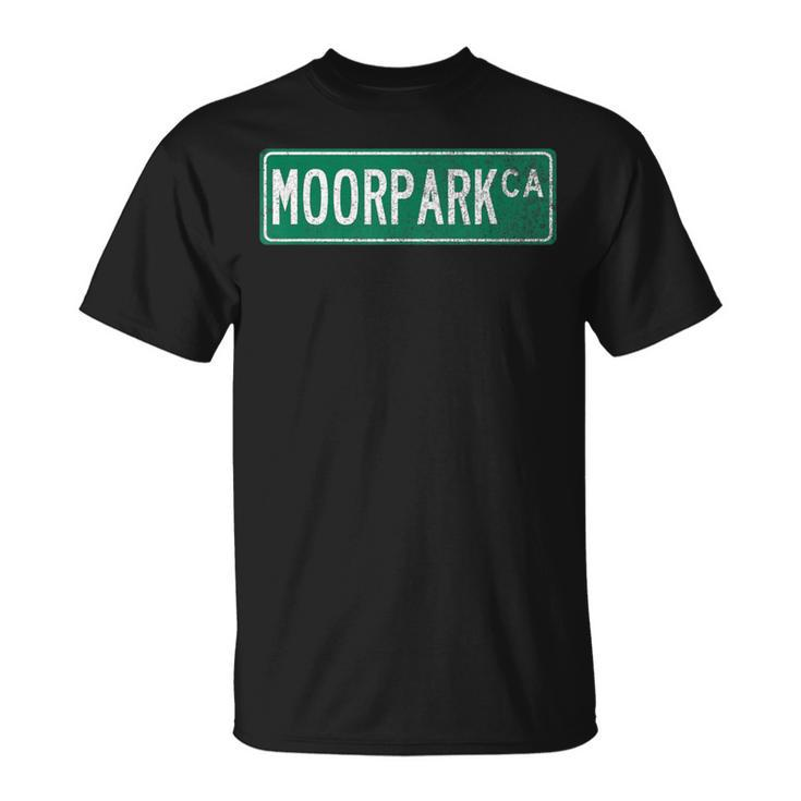 Retro Style Moorpark Ca Street Sign T-Shirt