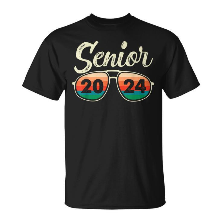 Retro Sunglasses Senior 2024 Graduation Class Of 2024 T-shirt