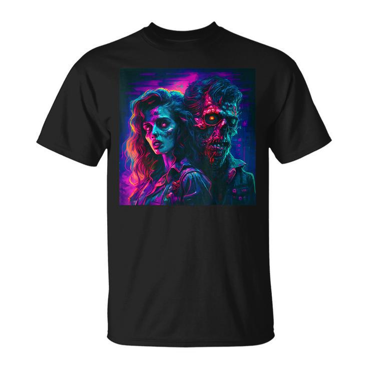 Retro Synthwave Zombie Horror 80S Vibe 80S T-Shirt
