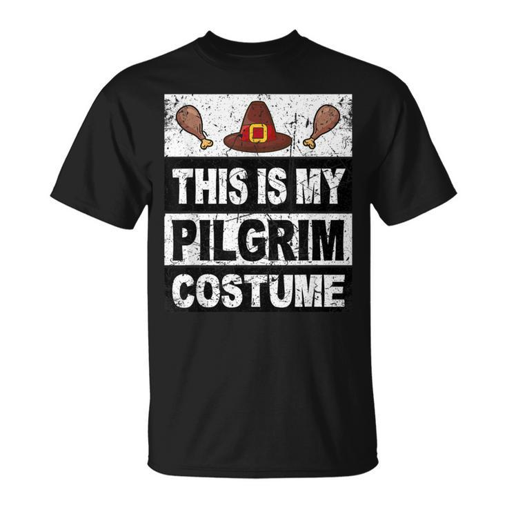 Retro Thanksgiving Pilgrim Costume Turkey Day Boys T-Shirt