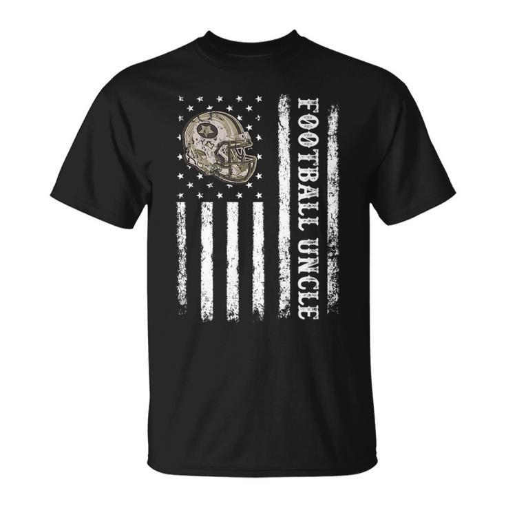 Retro Vintage American Flag Football Uncle Fathers Day   Unisex T-Shirt