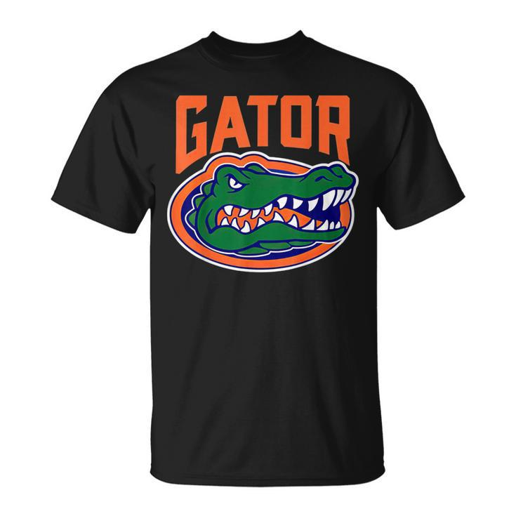 Retro We Won't Back Down Blue And Orange Gator For Women T-Shirt
