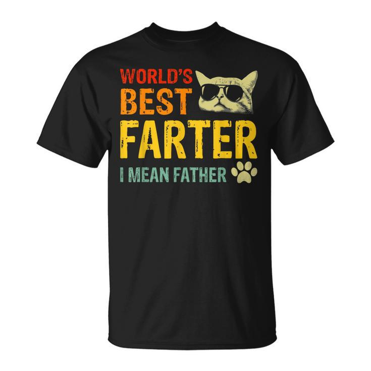 Retro Worlds Best Farter I Mean Father Best Cat Dad Ever  Unisex T-Shirt