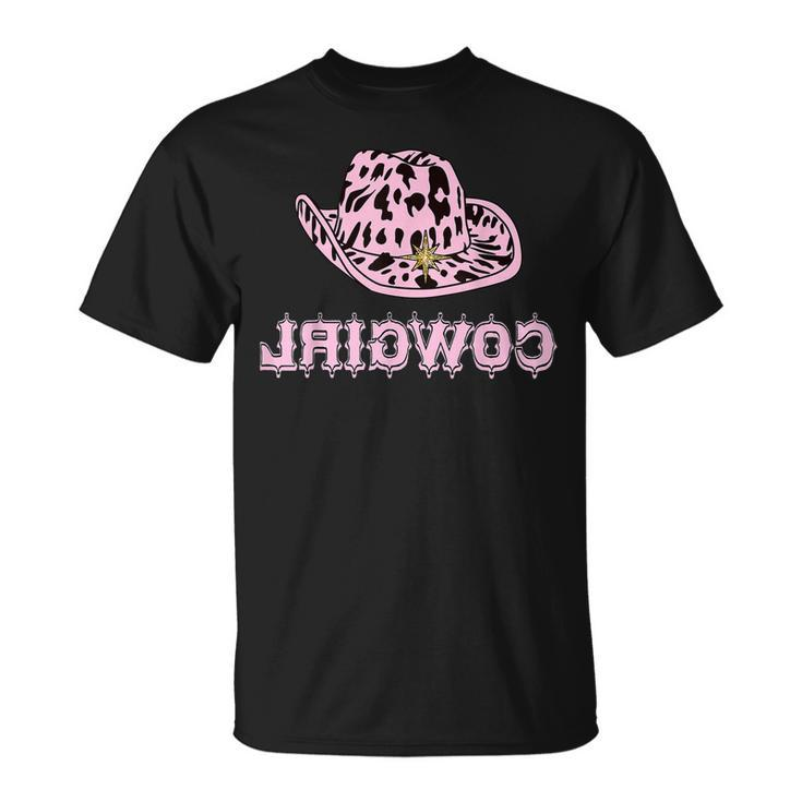 Reverse Cowgirl  For Women Girls Pink Cowgirl Hat Unisex T-Shirt