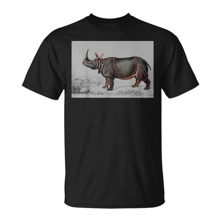 Rhino Indian Rhinoceros Rhino Lover Safari Rhinoceros  Unisex T-Shirt
