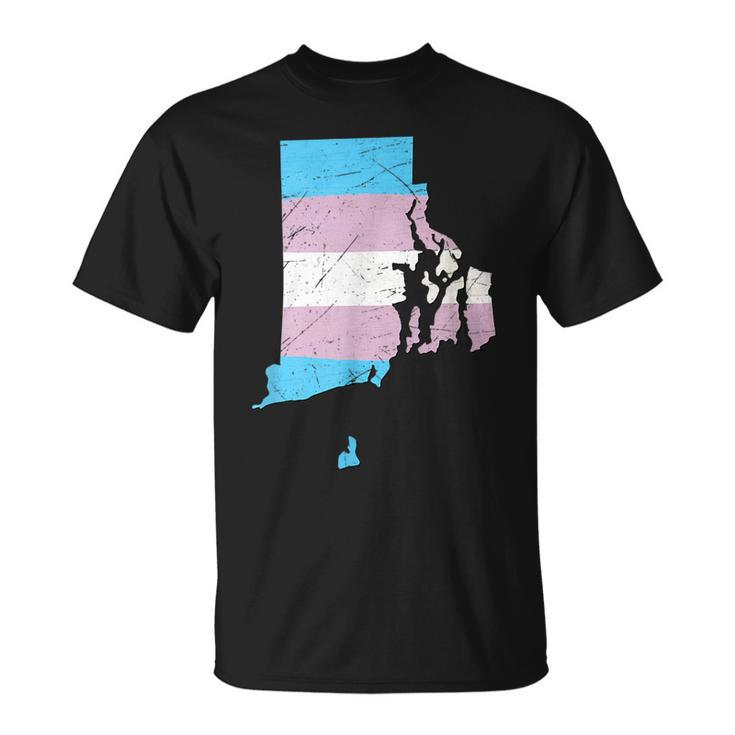 Rhode Island Transgender Pride Flag  Unisex T-Shirt