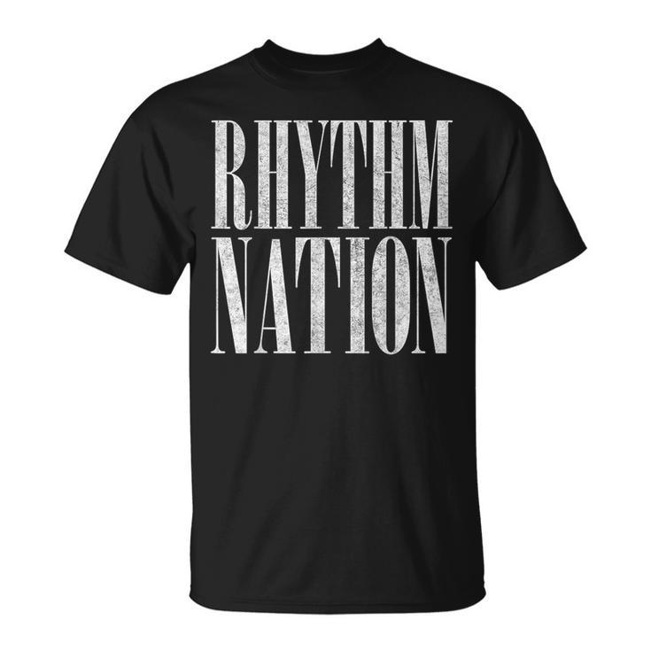 Rhythm Vintage Nation 80S Aesthetic Typography T-Shirt