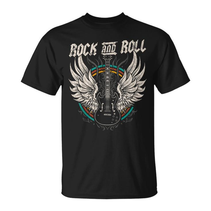 Rock And Roll Guitar Vintage Rock Music T-Shirt