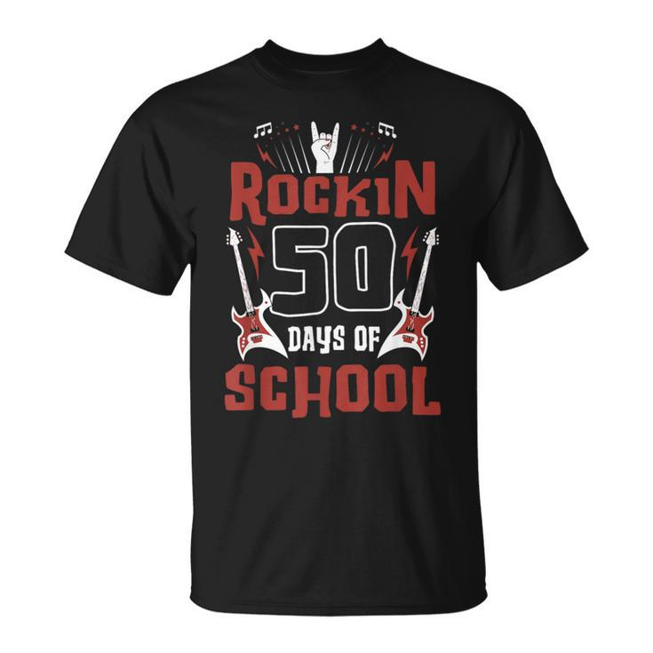 Rockin 50 Days Of School 50Th Day Of School 50 Days Smarter T-Shirt