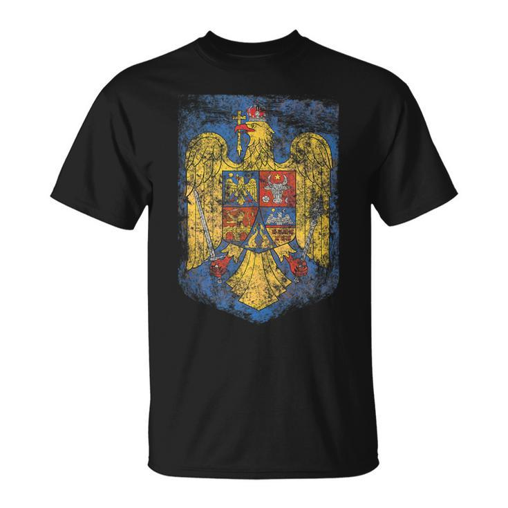 Romanian Pride Coat - Of Arms Of Romania Heritage Celtic  Unisex T-Shirt