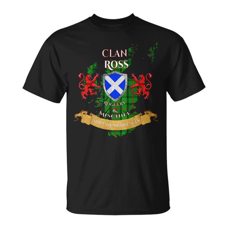 Ross Scottish Family Clan Middle Ages Mischief   Unisex T-Shirt