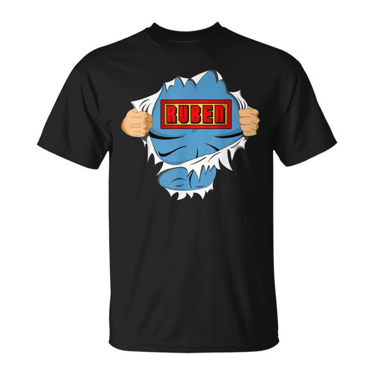 Ruben First Name Superhero For Boys Named Ruben Unisex T-Shirt