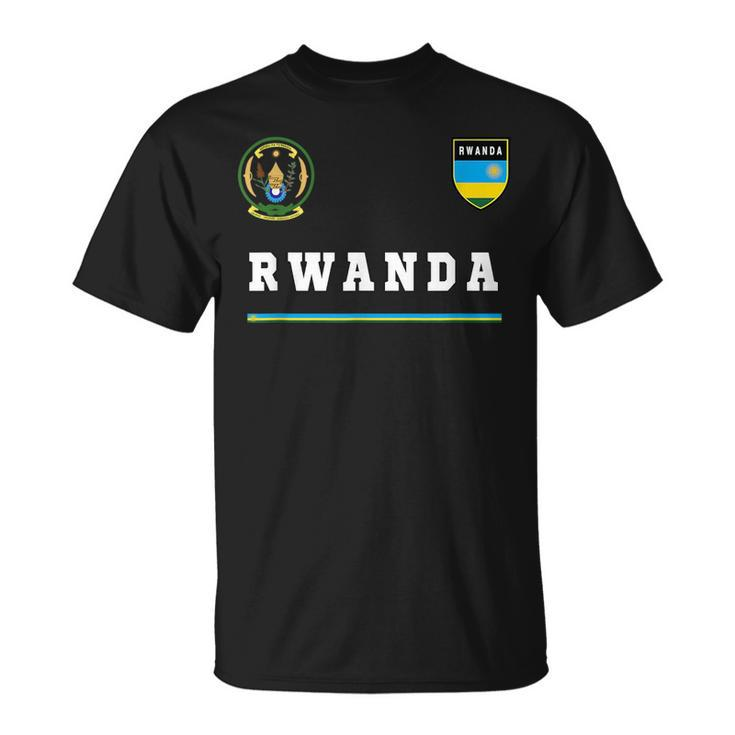 Rwanda SportSoccer Jersey  Flag Football Africa  Unisex T-Shirt