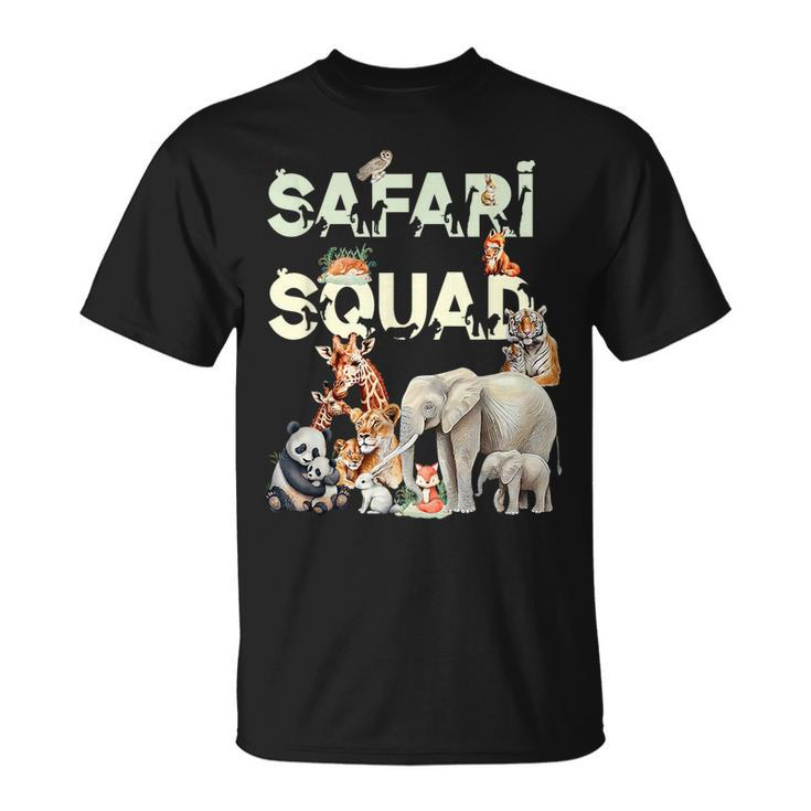 Safari Squad Animals Funny Zoo Animal Lovers Funny Safari  Unisex T-Shirt
