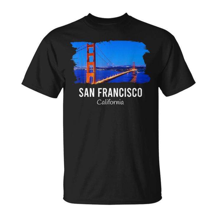 San Francisco California Bay Area Golden Gate Bridge Skyline  Unisex T-Shirt