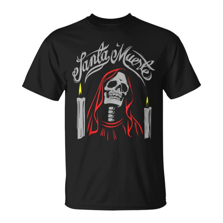 Santa Muerte Mexican Skeleton Gothic Halloween Women Men  Unisex T-Shirt